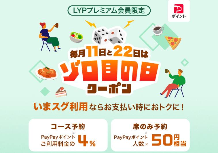 PayPayグルメのゾロ目の日クーポン